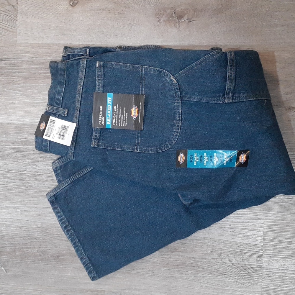 Dickies Carpenter Jeans Straight Leg 34 30 Men's Classic Work Pants NWT
